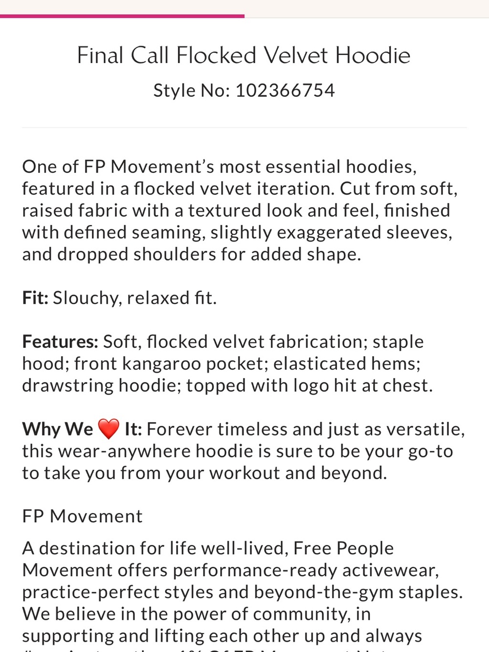 Free People Final Call Flocked Velvet Hoodie - Picture 2 of 8